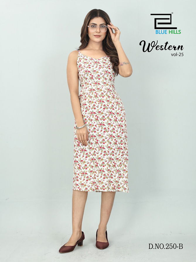 Blue Hills Western Vol 25 Printed Kurtis Catalog
